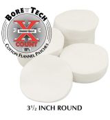 BoreTech Bavlněné kulaté vytěráky X-Count pro brokovnice 20GA - 10GA (100ks)
