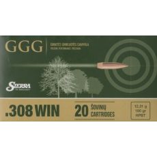 GGG náboj .308 WIN - střela Sierra MatchKing 190grn HPBT 20 ks