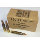 GGG náboj .223 REM - FMJ 55grn - PAPÍROVÉ BALENÍ 50 ks